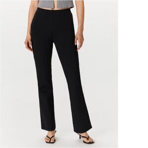 QUINCE SZ L Ultra-Stretch Ponte Bootcut Pants in Black